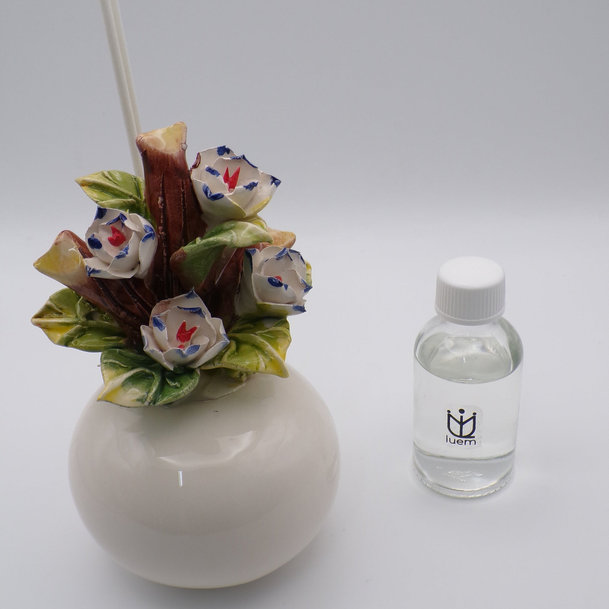 Profumatore sfera con Piantina di orchidee in Ceramica