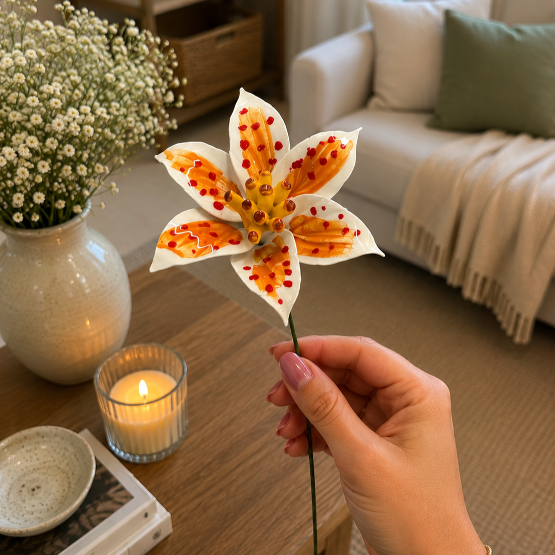 Amaryllis stelo in ceramica