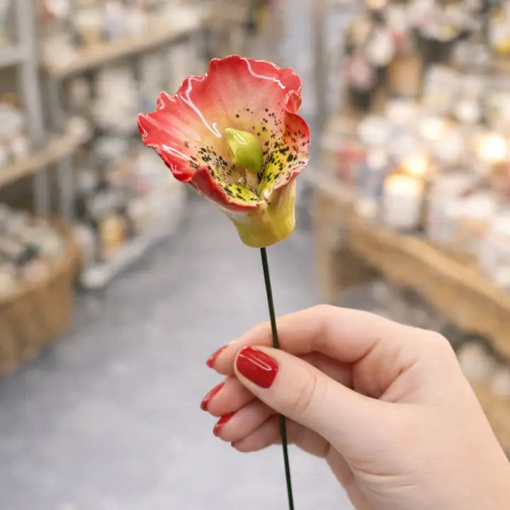 Alstromeria su stelo in ceramica