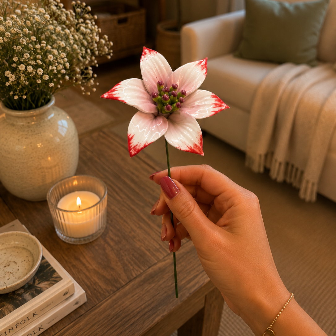 Amaryllis stelo in ceramica