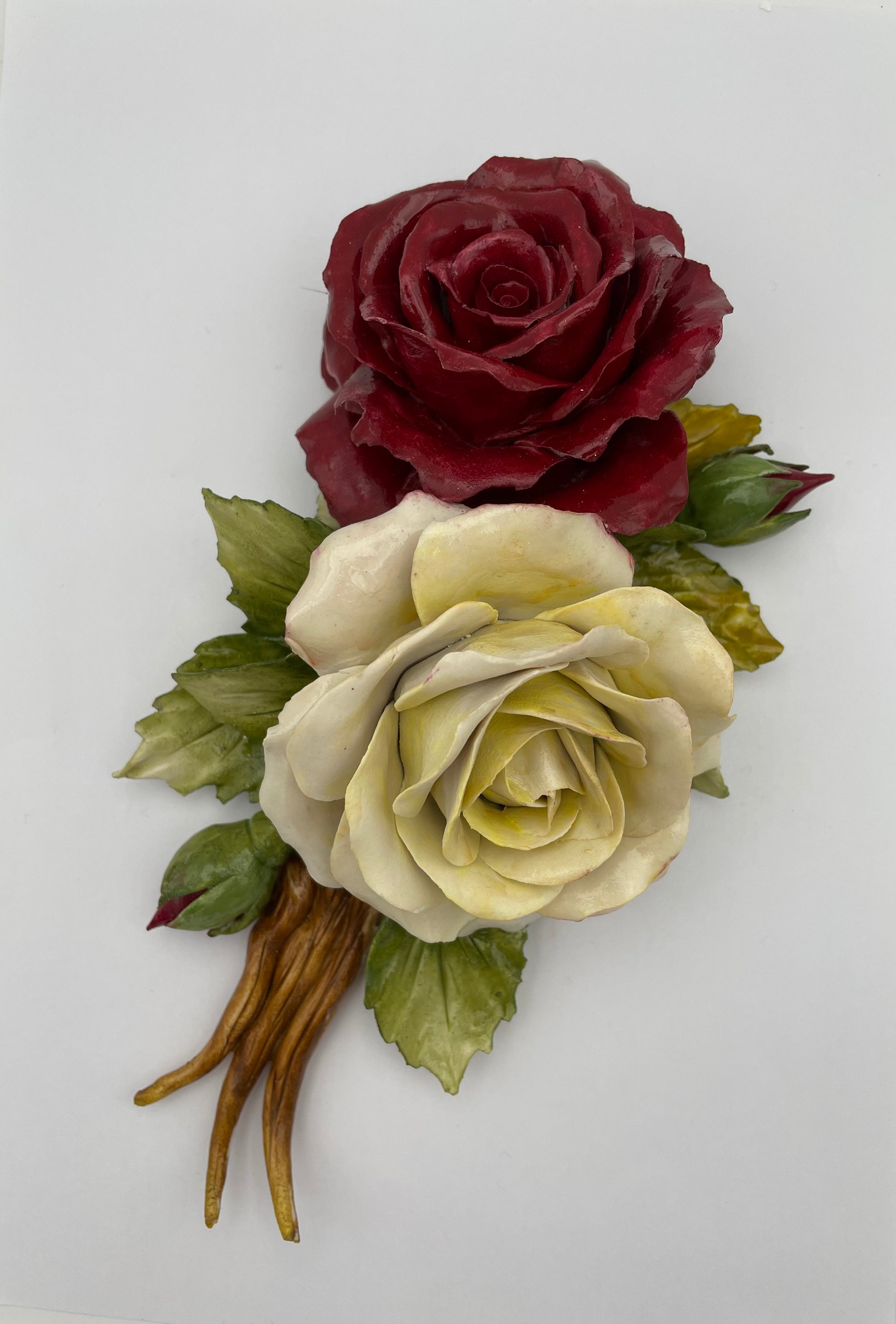 AF16 - Duo di Rose Imperiali in Porcellana
