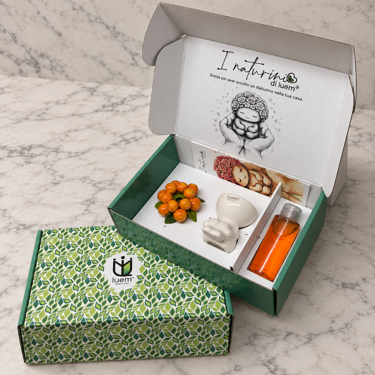 Cofanetto regalo Naturini con essenza, guida e componenti inclusi