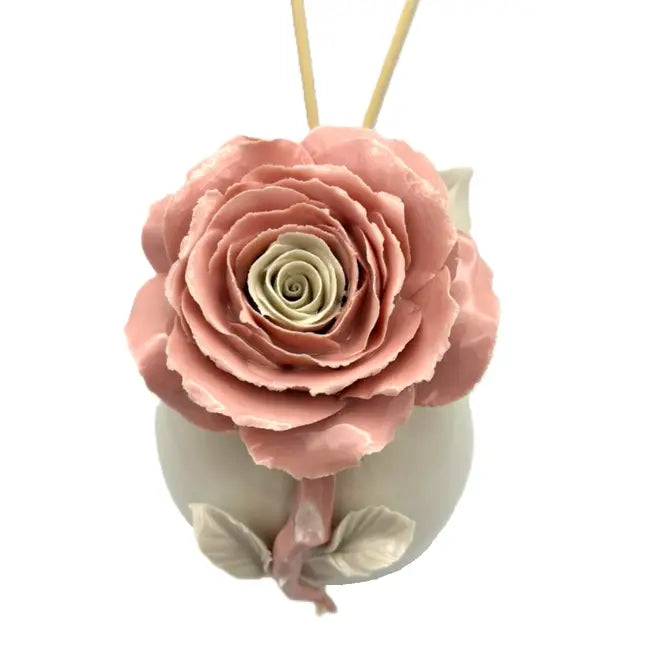 Profumatore porcellana rosa H12cm PR2 - Made in Italy