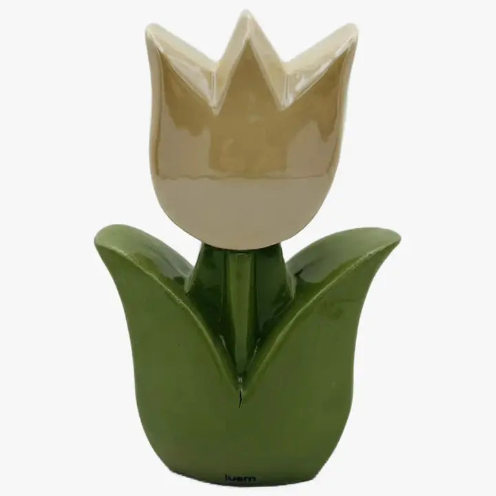 Tulipano profumatore in porcellana nocciola TP76 - H14cm IT